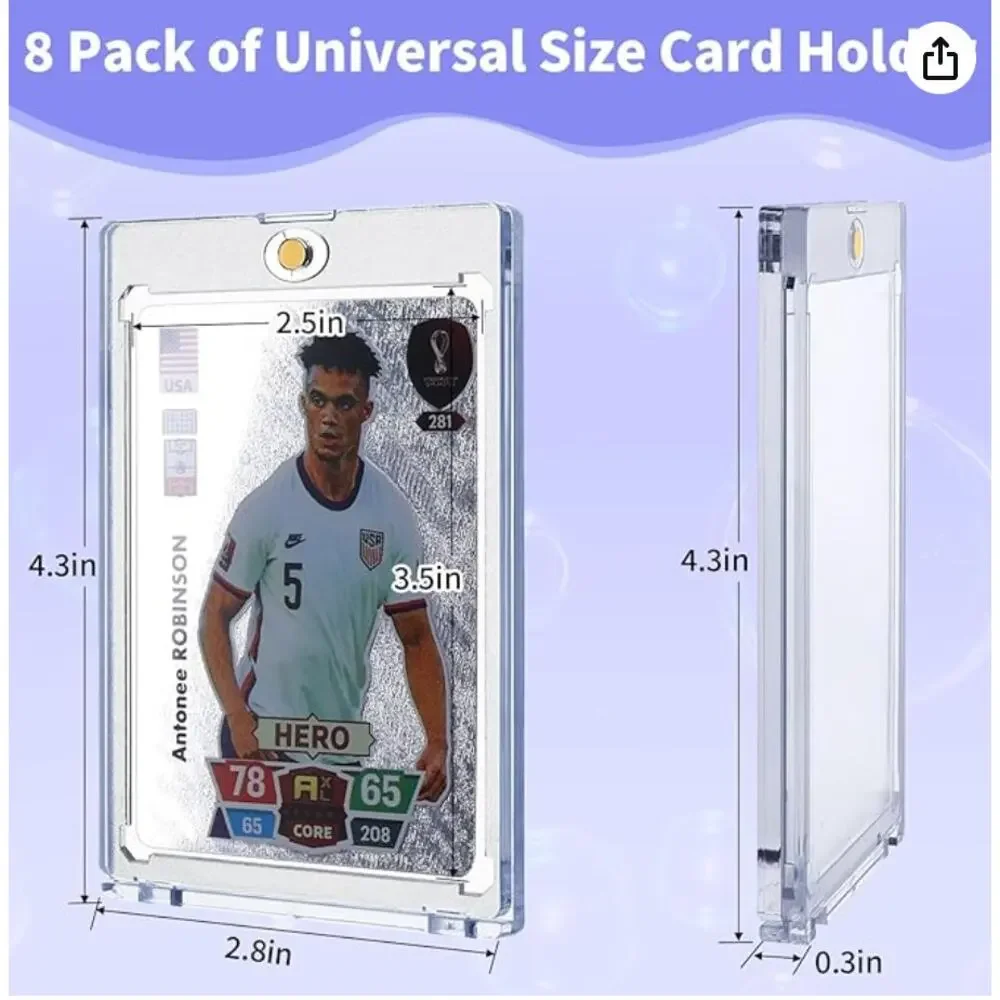 8 Pack Magnetic Card Holders for Trading Cards, Sports Card Holder